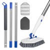 Tile Tub Scrubber Brush with 52-inch Adjustable Long Handle 3-in-1