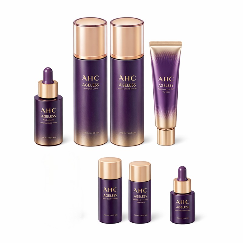 제우스 AHC Ageless Skincare 4-Piece Basic Set for Women -
