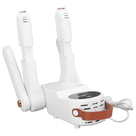 Electric Shoes Dryer Boot Dryer Folding Extending Boot Warmer with Heat Blower 4 Heads 2 Pairs Capacity, Portable Adjustable Shoes Dryer Rack with Timer Function Drying for Shoes Gloves Hats Socks