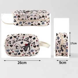 Enemies to Lovers Transparent Cosmetic Bag Gothic Lovers Clear PVC Makeup Bag Gothic Valentine GiftGothic Wedding Gift Skeleton Hands Gift (DemonDoClear-CA)