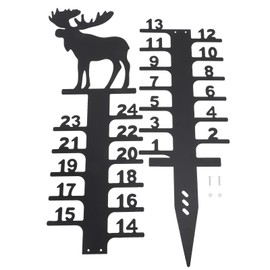 24in Snow Gauge Outdoor Large Iron Snowfall Measuring Gauge Stick Outdoor Sturdy Snow Depth Measure Rod for Garden Yard Decoration