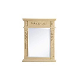 Elegant Decor Wood Frame Mirror 22 inch x 28 inch in Light Antique Beige