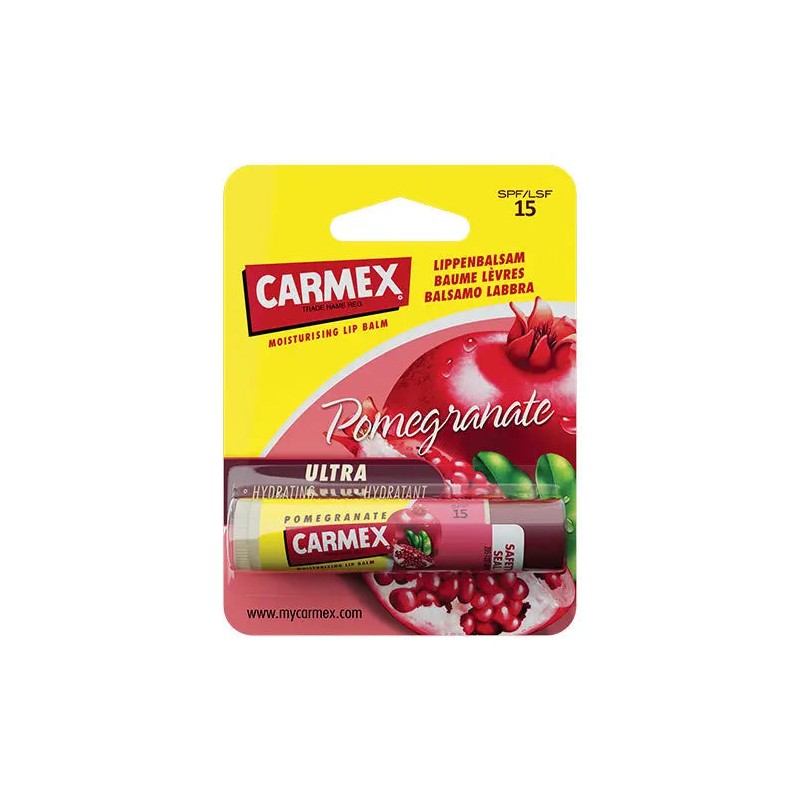 Carmex Moisturizing Lip Balm Classic Stick Pomegranate SPF15