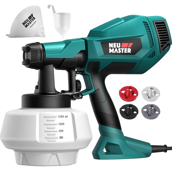 NEU MASTER Paint Sprayer, Electric Spray Paint Gun 1200ML Container/4