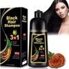 Black Hair Dye Shampoo Natural Instant 3in1 Hair Dye Shampoo