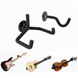 Luckyaa Guitar Ukulele/Bass/Violin Hanger Wall Mount Slatwall Horizontal Guitar Wall Hanger Holder