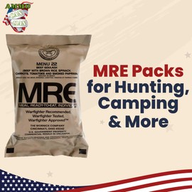 Nutrient-Rich MREs - Portable Food Survival Meals - Long Shelf Life Ready to Eat Emergency Food Rations - Made in USA (Beef Goulash) - 2024 Inspection