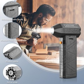 Elprico Jet Dry Blower, Jet Dry Blower, Portable Handheld Turbo Jet Blower, Jet Fan 200,000 RPM Wind Speed, Stepless Fast Charging Type