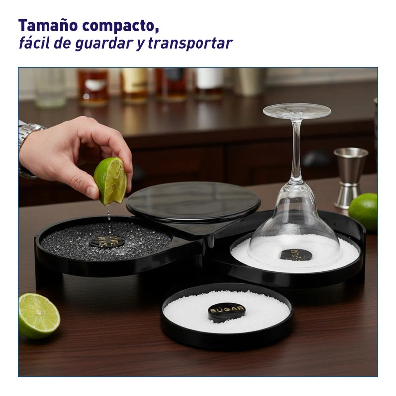 Escarchador De Vasos Y Copas 3 Bandejas Giratorias Plegables