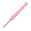 EYAKEG 90 Degree Lash Tweezers for Eyelash Extensions, Precision Fiber