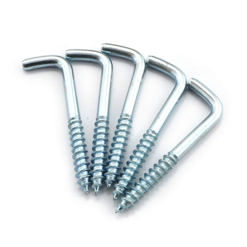 LQ Industrial 12PCS Long Square Bend Hook Lag Screw Shoulder
