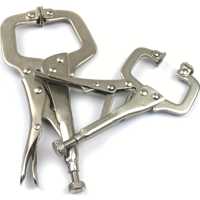 2Pcs C-Camps, 6.5 Inch C-Pliers Locking Plier, Heavy Duty Locking