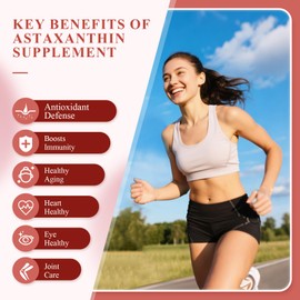 Astaxanthin 12mg Softgels - 90 Count Natural Antioxidant Supplement with Fresh Microalgae Source Support Skin Eye Joint Internal Circulation and Immune Health, Non-GMO, Gluten Free & Easy-to-Swallow