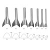 sourcing map V-Shaped Leather Cutter Punch Set 10mm-40mm Strap End