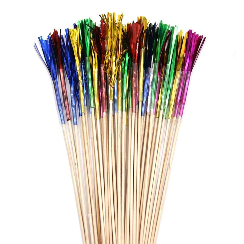 Kingsie 100 Pcs Cocktail Picks Disposable Bling Fringe Fruit Picks