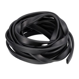 sourcing map U Channel Edge Trim, 11.5ft Length Rubber Guard Seal Strip Edge Protector Fit for 1.5-2mm Edge, (13/64" W x 7/16" H) Black