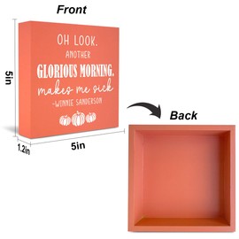 Oh Look Another Glorious Morning Sign Thanksgiving Decorations Thanksgiving Decor Thanksgiving Pumpkin Kitchen Decor Thanksgiving Table Decor Thanksgiving Decorations for Home Office 5 X 5 Inch