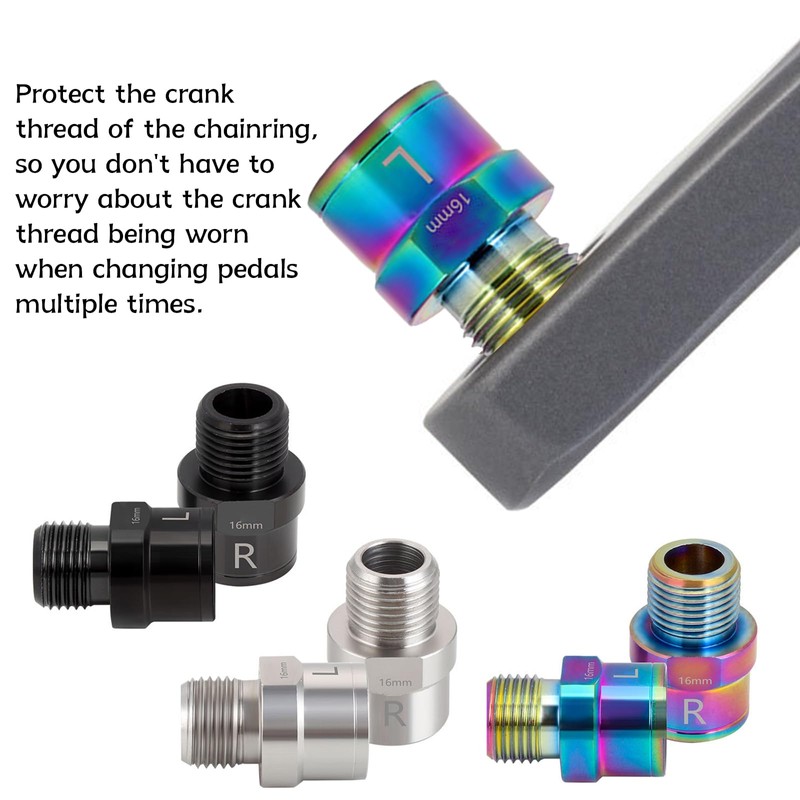 1 Pair Bicycle Pedal Extender, Titanium Alloy Bicycle Pedal Spacer,