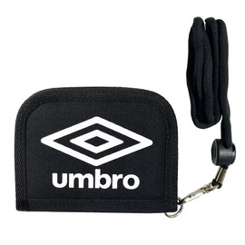 Umbro Wallet with Strap, Bifold Wallet, Bifold Wallet, Coin Purse, Round Zipper, Diamond Wallet, Fall Prevention, Boys and Girls, Unisex, Boys, Juniors, Kids, multicolor (black / white)