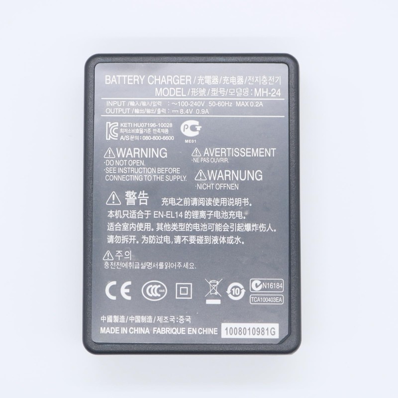 MH-24 Camera Charger for Nikon EN-EL14 en-el14a Battery P7100 P7000