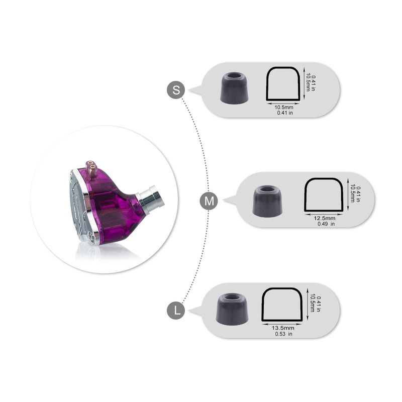 Klowcok Memory Foam Replacement IEM Eartips for KZ ZS10 Pro