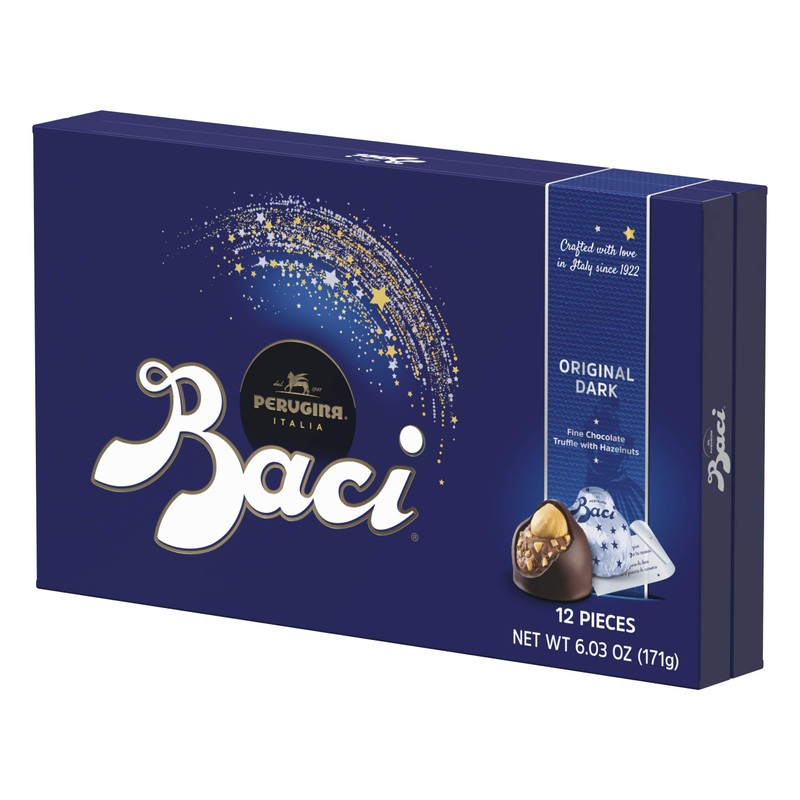 Baci Perugina Classic Dark Chocolate12 Piece Box, 6.03 Ounce
