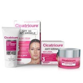 Cicatricure Anti-Wrinkle Day + Night Cream Bundle: Advanced 24-Hour Facial Care, Targets Fine Lines, Deep Hydration, for Youthful Skin Appearance