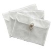 3 Pieces Scarf Storage Bag Beige Encrypted Matte Button Yarn