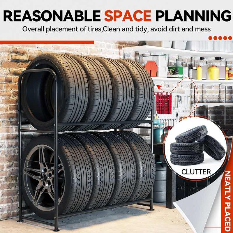 ECOTRIC 45'' X 20'' X 46'' Tire Rack Storage Garage