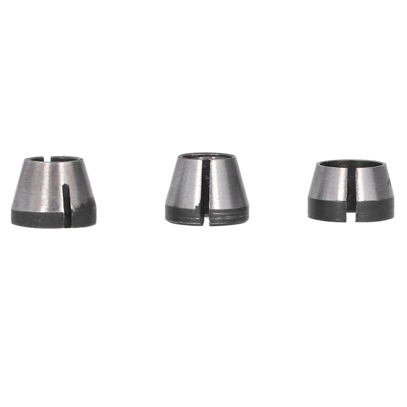 6Pcs Router Collet Adapter Carbon Steel 6mm 6.35mm 8mm Set