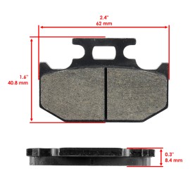 Caltric Middle Brake Pads for Yamaha Viking 700 YXM700 YXM 700 2014 2015 2016 2017-2020