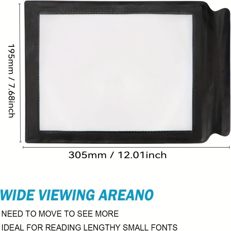 A4 Full Page Magnifier for Reading Small Print – Lightweight