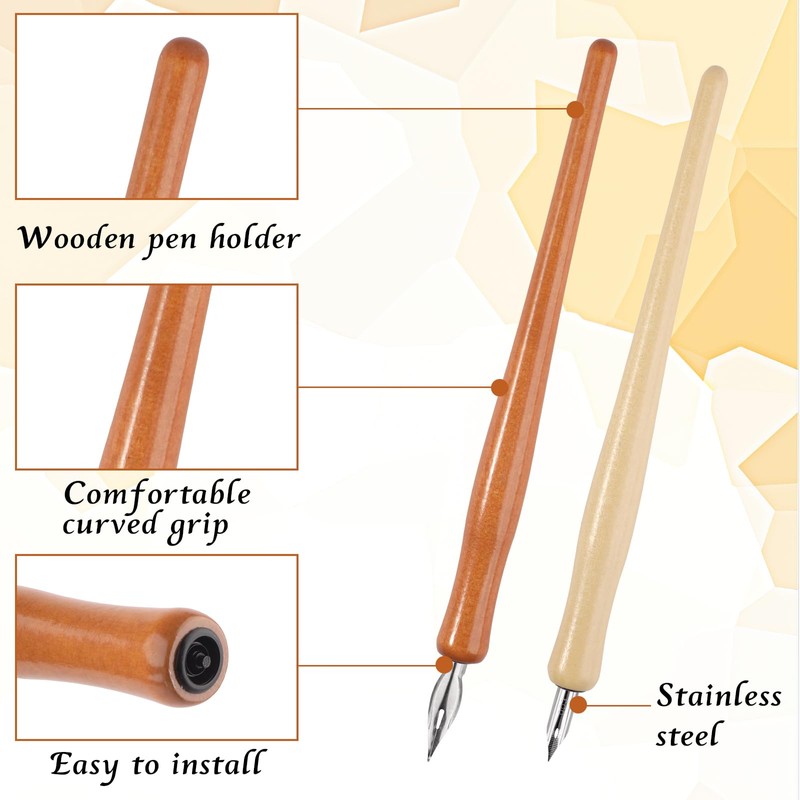 Tikplus Dip Pen, 14Pcs Comic Comic Dip Pen with 2
