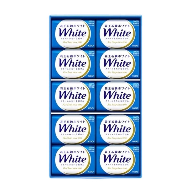 Kao White Gift Soap K-W10 Bulk Purchase 6 Piece Set,