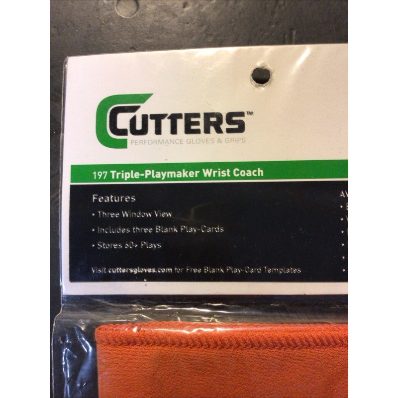 Cutters 197 Triple Playmaker Wrist Coach, Orange
