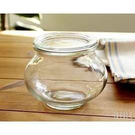 WECK Deco Shape WE901 Glass Canister, 19.7 fl oz (550 ml), Diameter M Size