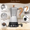 LAOION Cafeteras Electricas Modernas,6 Cup Portable Espresso Maker,300ml Moka Pot