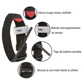 Feloyal Tourniquet 3-teiliges Tourniquet, taktisches Tourniquet, Notfall-Set für Jagd und Wandern, für schwere Notfälle im Freien und Wandern zur Kontrolle von Blutverlusten