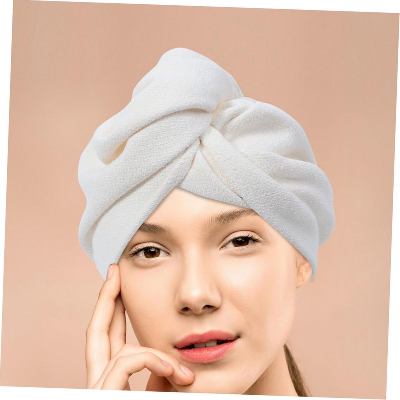 Ipetboom 2pcs Super Absorbent Hair Drying Cap Soft Towel Turban