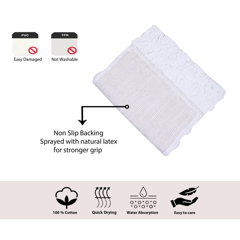Home Weavers Bell Flower Toilet Lid Cover – 18"x18", 100%