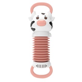 Accordion Music Educational Toys Cartoon Cute Cow Shape Kids Instrument Interaction Toy for Kindergarten Home Pink