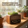 Milnnie 4.7 Inch Unique Succulent Pots - Retro Radio Shaped