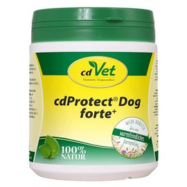 cdVet cdProtect Dog Forte+ 300 g Supplementary Feed for Dogs - Wild Herbs for a Worm-hostile Gut Environment -