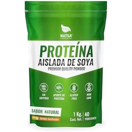 NATSA Proteína Aislada de Soya Polvo 1 kg 40 Porciones 90 Proteína