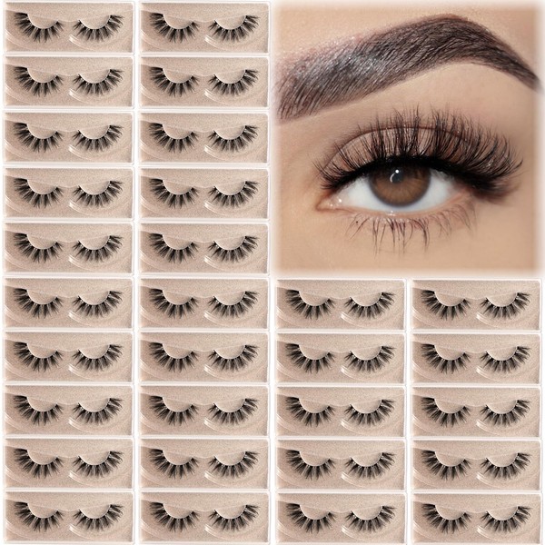 APCYUST Wispy Lashes Bulk 30 Pairs Natural Strip Eyelashes Wholesale