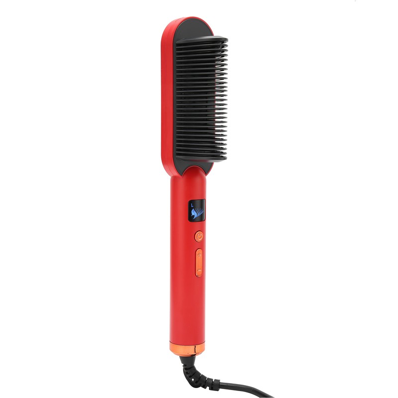Hair Straightening Brush Negative Ion Combs AntiScald Heated Styling Brush