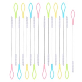 MAEXUS Straw Cleaning Brushes, 16 Cleaning Brushes, 195 mm Bottle Brush Long, Bottle Cleaning Brush, Soft Nylon Brushes for Test Tubes, Teapot Nozzle, Tight Openings