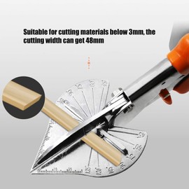 Multifunctional Trunking Shears, Miter Shears, Multi Angle Miter Shear Cutter Adjustable Cuts 45 to 135 Degree, for Angular Cutting of Moulding and Trim