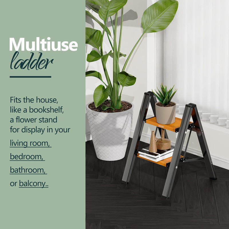 WOA WOA Step Ladder, Widening Pedals for Extra Balance, Lightweight