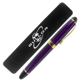 Gullor Jinhao X450 Fountain Pen, Gold Trim, Medium Nib, Purple